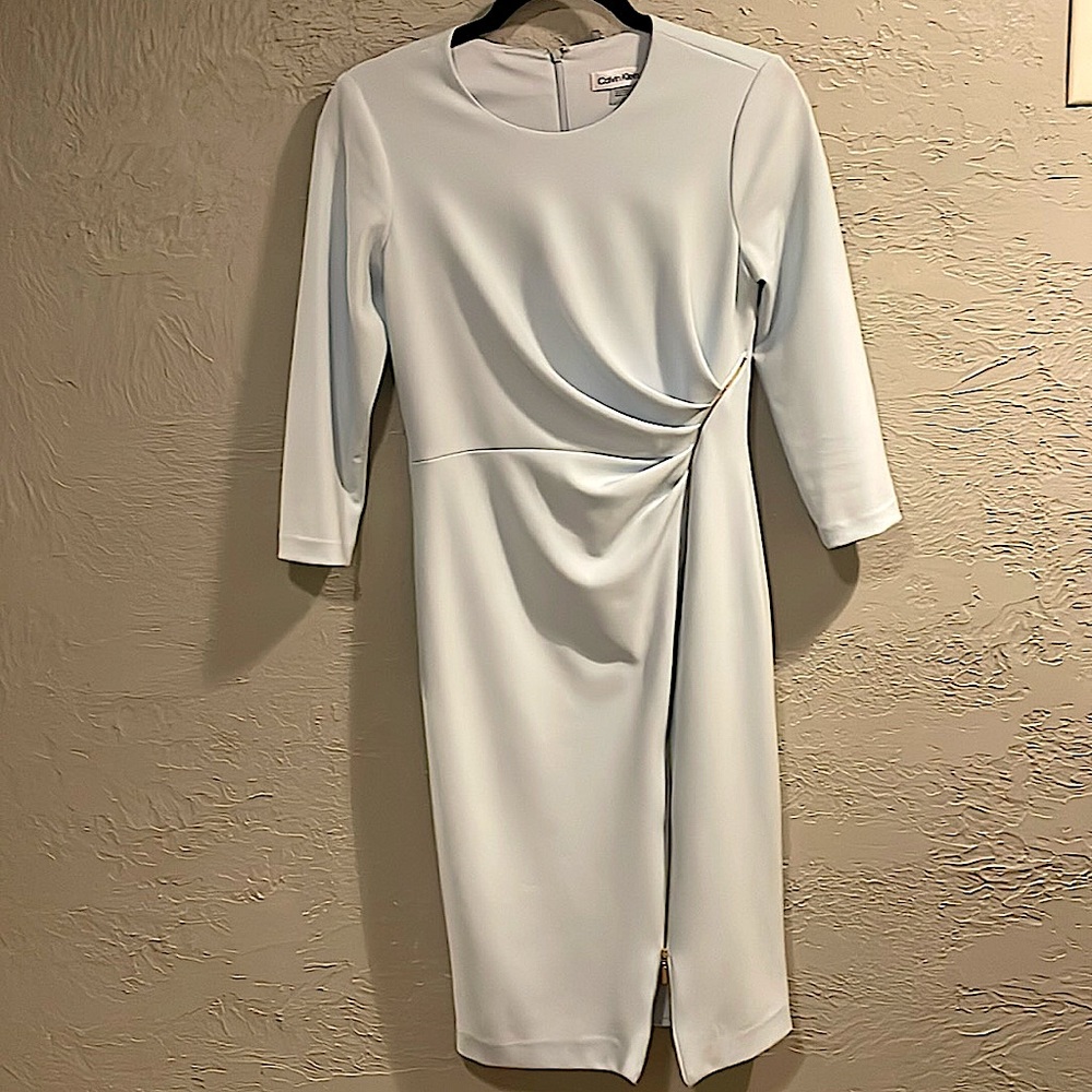 Women’s Calvin Klein Ruched Zipper Sheath Dress